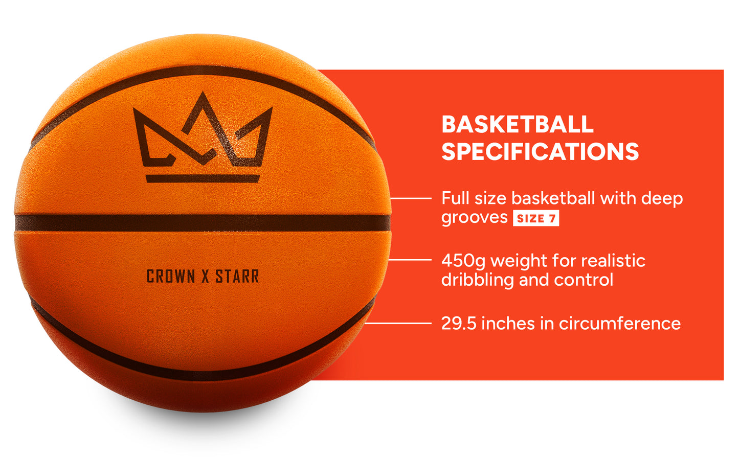 Silent Basketball Size 7 (Pro) – Airless Grooved Foam Indoor Basketball