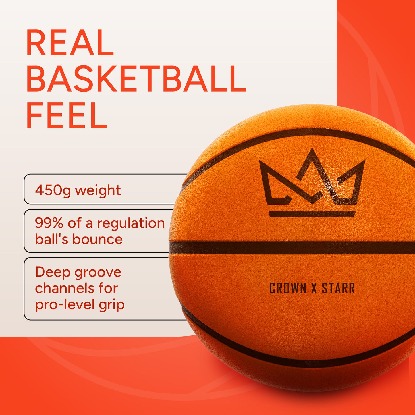 Silent Basketball Size 7 (Pro) – Airless Grooved Foam Indoor Basketball