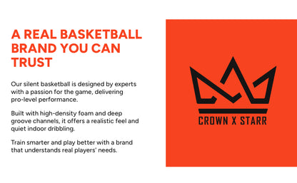 Silent Basketball Size 7 (Pro) – Airless Grooved Foam Indoor Basketball